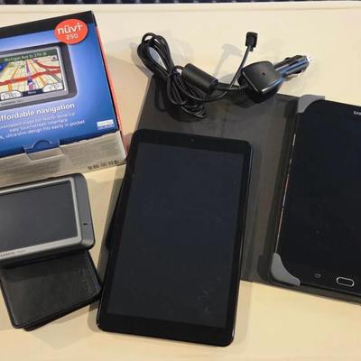 (2) Samsung Tablets and Garmin Navigation System 