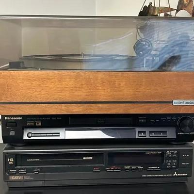 DVD Player, Cassette Player and Record Turntable 