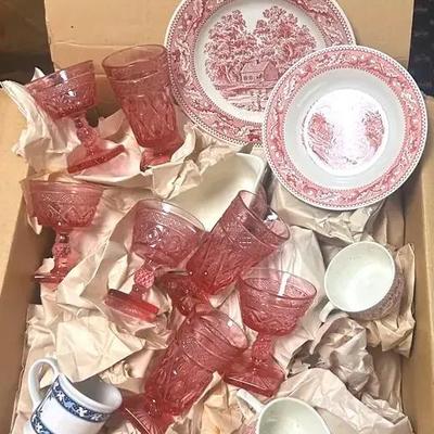 Mystery Box of Vintage Glass and China Pieces 