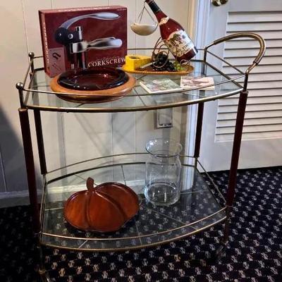 Vintage Bar Cart and Accessories 
