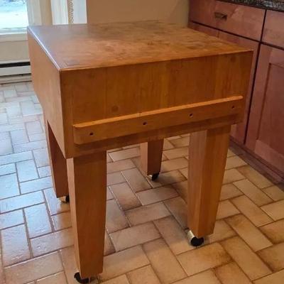 Solid Maple Butcher Block Island 