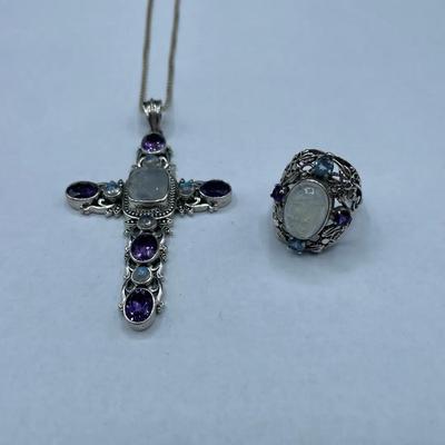 Nicky Butler Cross Necklace & Ring
