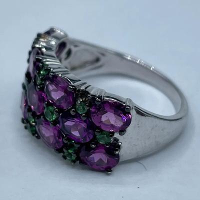 Tourmoline & Emerald Ring