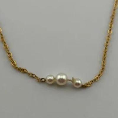 14k Yellow Gold Pearl Bracelet
