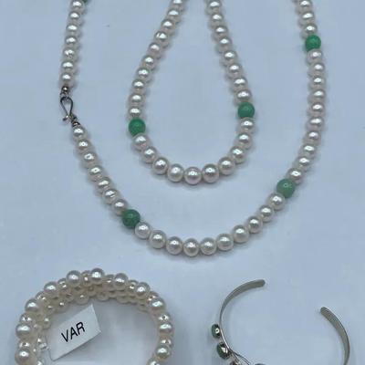 Nephrite Jade & Pearl Collection