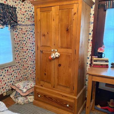 Pine cottagecore wardrobe (pair)