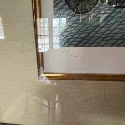 “Exhibition 1980”, signed and numbered serigraph by Hiro Yamagata