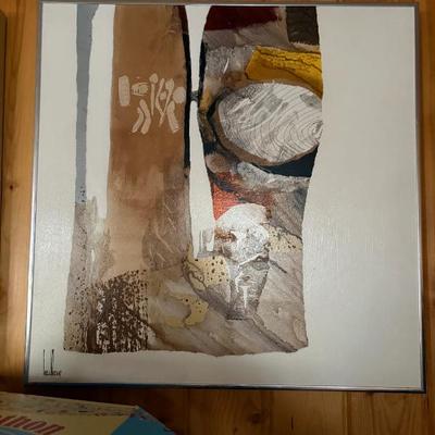 A set of three original abstract paintings by Gregory Hawthorne