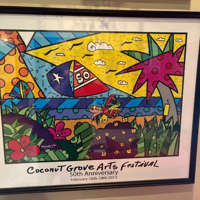 Framed vintage poster from Coconut Grove Art Festival