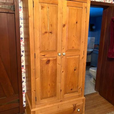 Pine cottagecore wardrobe (pair)