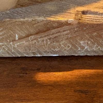 Art Deco alabaster leopard sculpture, signed