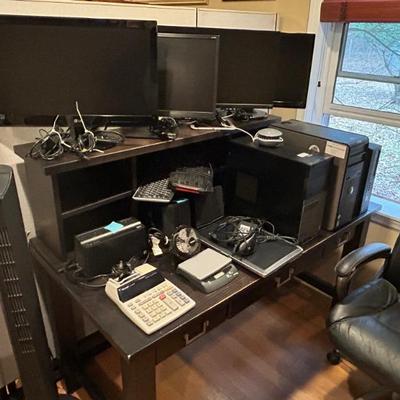 Desktop Computers and Desk - Office Equipment and Office Furniture 