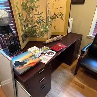 Executive Desk, Chinese Folding Screen and Office Needs