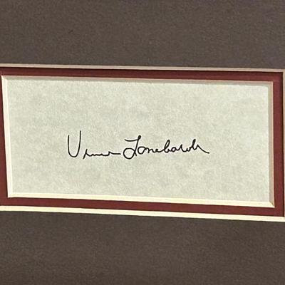 Vince Lombardi Signed Wall Display 