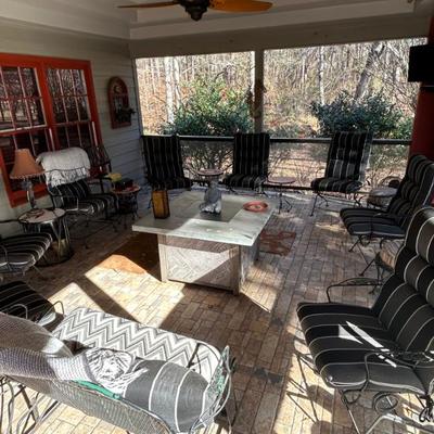 Wrought Iron Furniture and Fire Table - Great Selection of Outdoor Furniture and Decor 