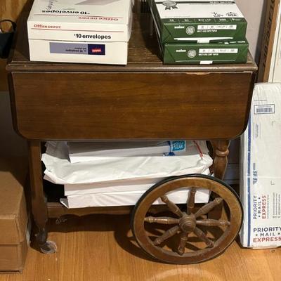 Vintage Drop Leaf Tea Cart - Office Equipment and Office Furniture 