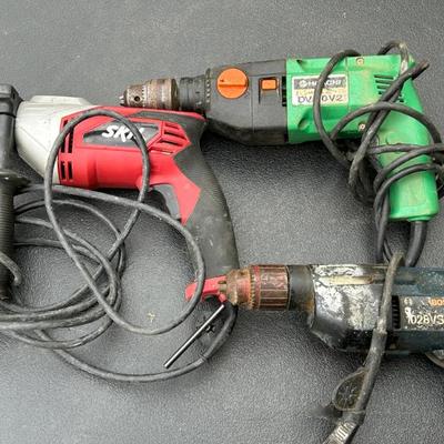 Assorted Corded Drills - HUGE Selection of Household and Construction Tools
