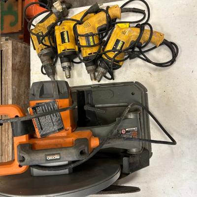 DeWalt Pistol Grip Drills and Ridgid Band Saw - HUGE Selection of Household and Construction Tools 