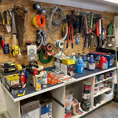 Assorted Tools, Hardware and Chemicals - HUGE Selection of Household and Construction Tools 