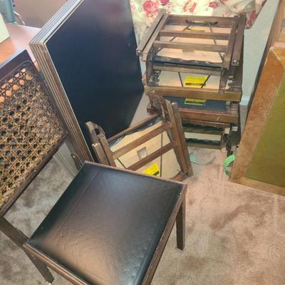 Sale Photo Thumbnail #51: Vintage folding chairs & table
