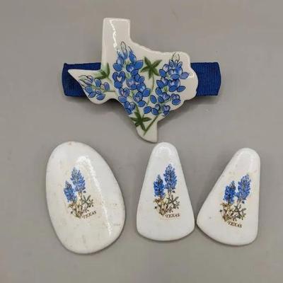 Bluebonnet Hair Clip Earrings Clip On And Pin 