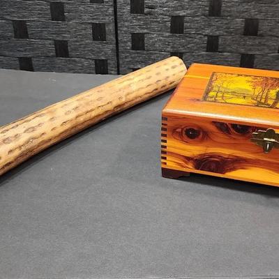 Cedar Jewelry/Storage Box & Rainstick (See Video)