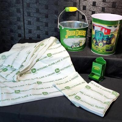 John Deere Sheets, Matchbox Holder,  Beverage Bucket & Wastebasket