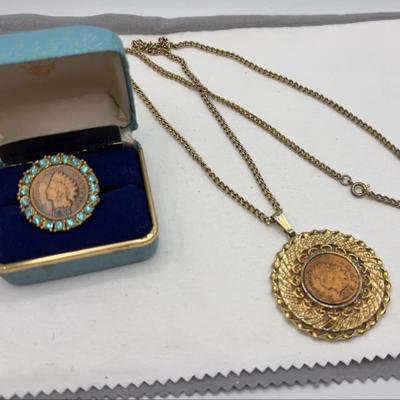 Indian Head Penny Ring and Necklace