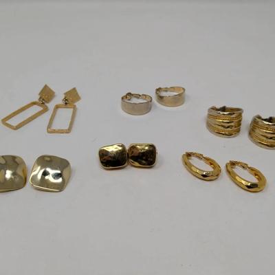 Gold Toned Clip On Earrings 