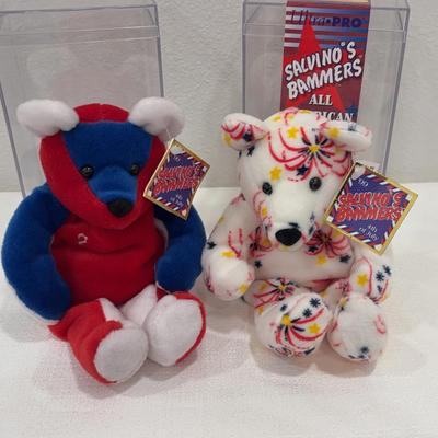 Baseball Beanie Bears Plush Jeter and McGwire 