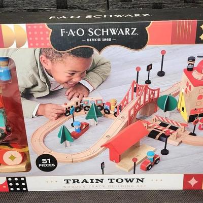 Train Town Wooden Track Building Set (Age 3+), New in Box