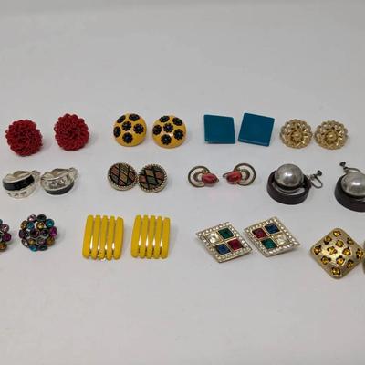Clip On Fashion Earrings Lot #2