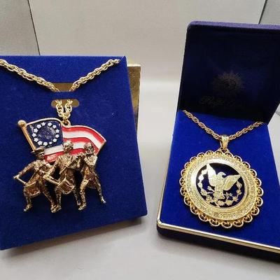 Two Patriotic Pendant Necklaces