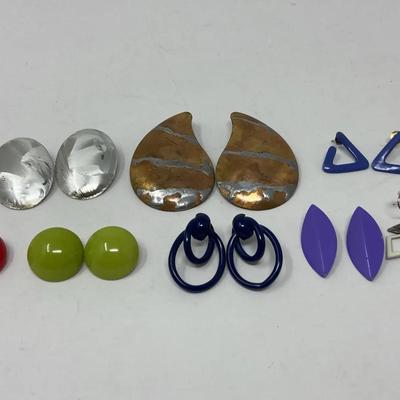 Pierced And Clip On Metal Earrings