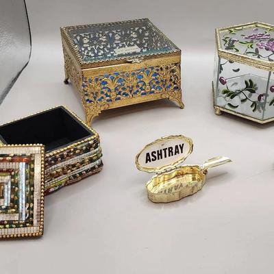 Trinket Boxes (Including 24 KT. Gold Plated), Portable Ashtray & More