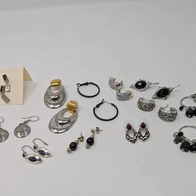 Silver Toned Pierced Earrings