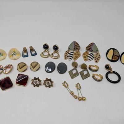 Gold Toned Clip On Earrings 