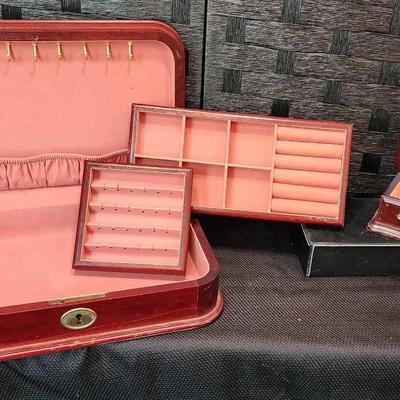 Wood Jewelry Boxes; 1 Small & 1 Large