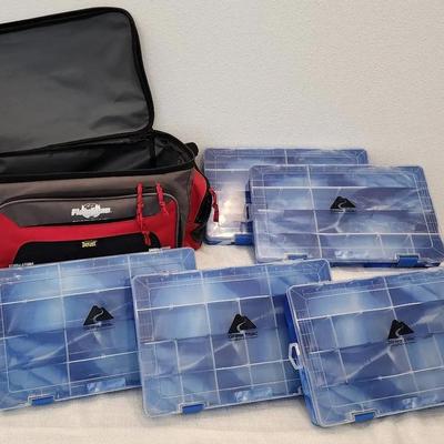 5 Tackle Storage Trays (9" x 14") & Multi-Pocket Carry Bag