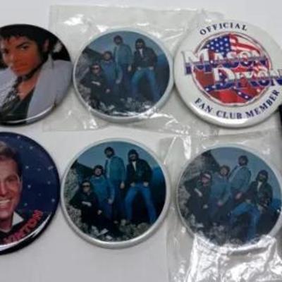 Vintage Lapel Pins- Music, Fan Clubs and More