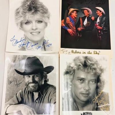 Autographed Photos of Country Music Artists 