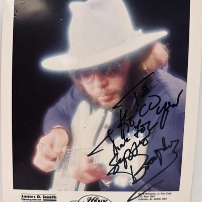 Autographed Photo of "Hank Williams Jr."