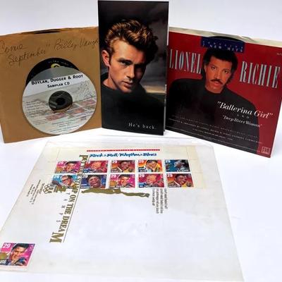 Retro Collection: "Comic September" CD, James Dean Stamp Collection, Lionel Richie "Ballerina Girl" 