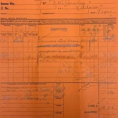 Vintage Montgomery Ward Invoice 