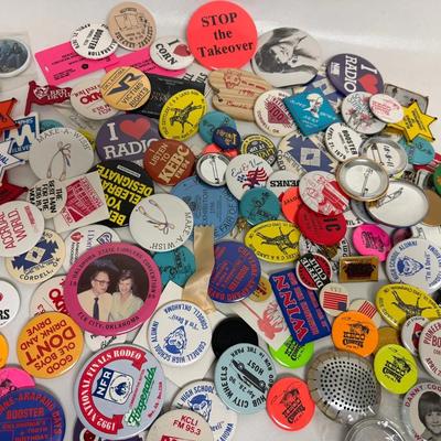 Various Button Pins Collection