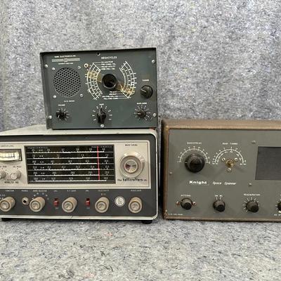 Vintage Radio Equipment Lot | Hallicrafters SX-140, Kuhn Electronics Receiver & Knight Space Spanner