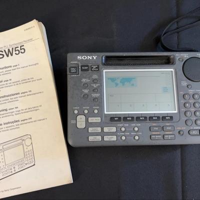 Sony ICF-SW55 LW/MW/SW/FM Stereo PLL Synthesized Receiver w/ Manual