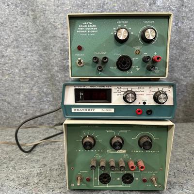 Heathkit Test Equipment Lot | IM-1210 Digital Multimeter, EU-40A High Voltage Power Supply & EUW-15 
