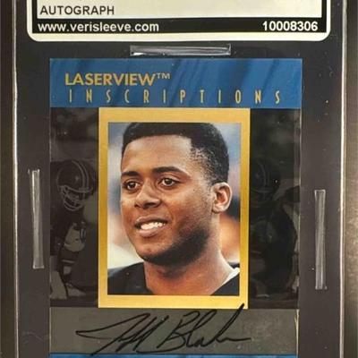 1996 Laser View Inscriptions Jeff Blake Auto Graded 9