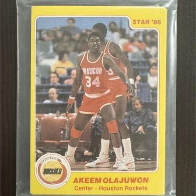 Original 1985-86 Star Basketball Factory Sealed Team Bag w/ Hakeem Olajuwon RC